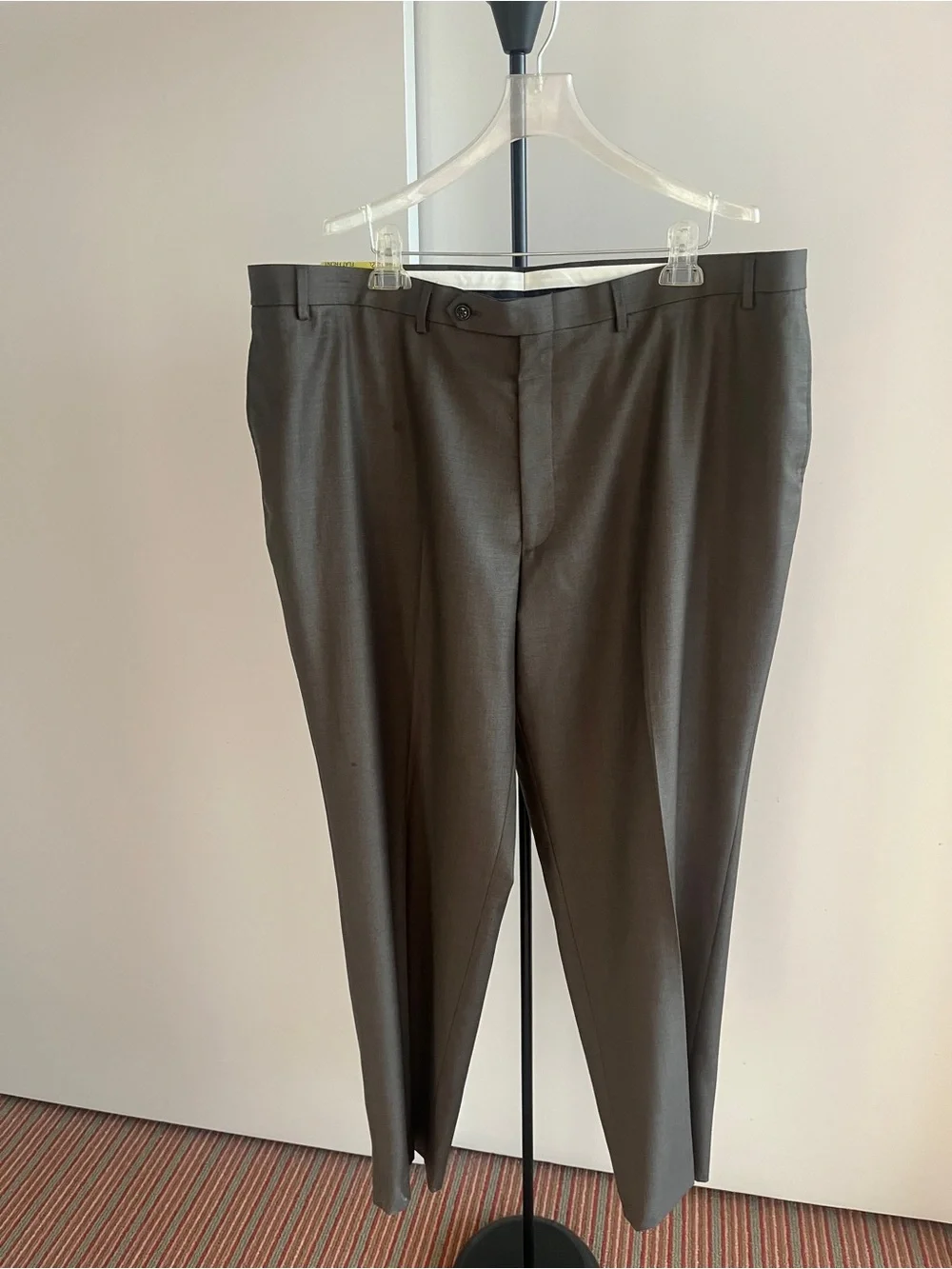 NWT Nautica Dress Pant Performance Mast 100% Wool Flat Front Olive 🫒 Green Sz 44